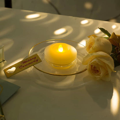 120+ Hours LED Floating Candles for Centerpieces – 12 Pack Warm White Flickering Tea Lights Battery Operated Waterproof Floating Flameless Candle Tealight for Wedding Party Pool & SPA Home Decorations