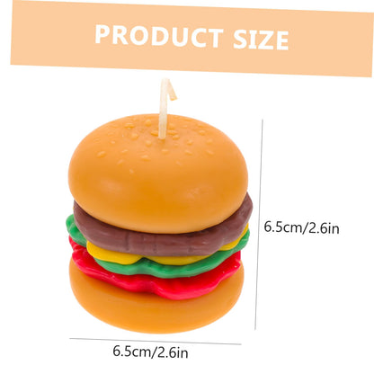 JHKNNK Burger Shaped Scented Candle Mini Paraffin Wax Tealight Candle Decorative for Home Décor and Birthday
