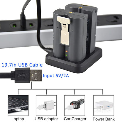 Battery Charger for Ring Rechargeable Battery,Dual Ring Battery Charger Station for Ring Spotlight Cam Battery,Ring Video Doorbell 2/3/4,Ring Stick Up Cam Battery (Ring Batteries NOT Included)