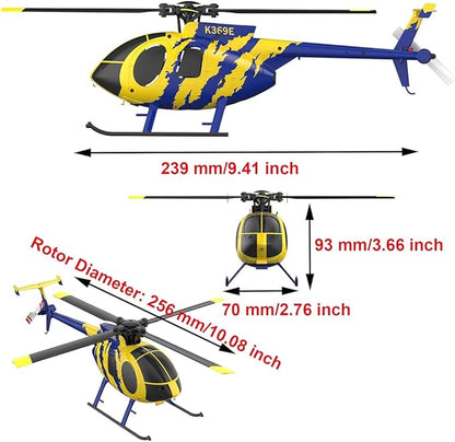 RC ERA C184 MD500 RC Helicopter 2.4G 6-Gyro 4CH Stabilized Helicopter Remote Control Aircraft with Optical Flow Sensor for Adults Enthusiasts