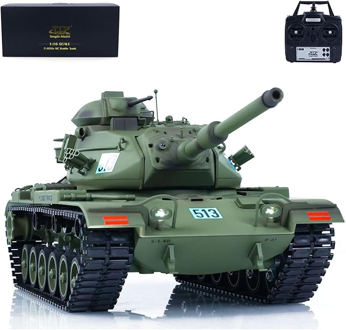 US in Stock TD 1/16 RC Tank Model Plastic for M60A3 USA RC Infrared Battle Tanks Model 320°Turret Rotation Light Sound Smoke Unit for Hobby BB Shooting Airsoft Tank That Shoot