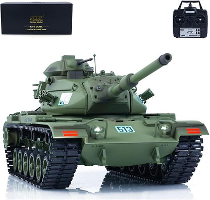 US in Stock TD 1/16 RC Tank Model Plastic for M60A3 USA RC Infrared Battle Tanks Model 320°Turret Rotation Light Sound Smoke Unit for Hobby BB Shooting Airsoft Tank That Shoot