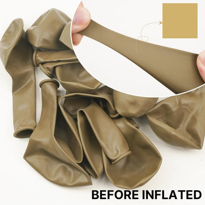 PartyWoo Tan Balloons 50pcs 12 Inch Light Brown Neutral Boho Coffee Latex Helium Balloons for Graduation Wedding Boy Baby Shower Safari Jungle Cowgirl Woodland Birthday Party Decorations Brown-F19