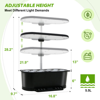 EAGLE PEAK Flex Ultra Compact 4x4 Pop-up Canopy with 15 Pods Hydroponics Growing System