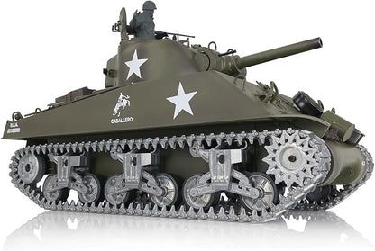 Heng Long US in Stock 1/16 Customized Pro Version 7.0 M4A3 Sherman RC Tank 3898 Barrel Retractable Idle Smoking 360° Rotating Turret Infrared Combat Lifting Barrel Light Sound BB Shooting