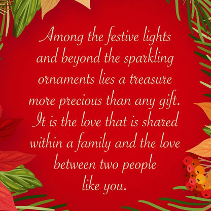 Prime Greetings Christmas Card for Son and Daughter-In-Law | Eco-Friendly Thick Card Stock, 5in x 7.75in