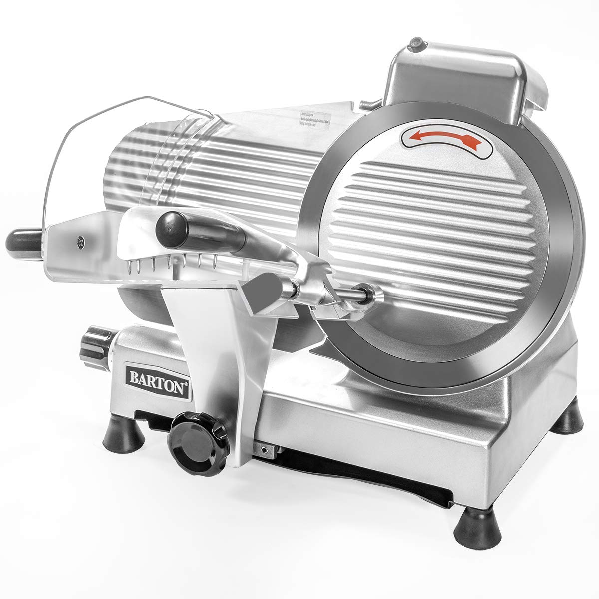 Barton Commercial Meat Slicer w/10" Blade Semi-Auto Stainless Steel Electric Food Cutter Machine Home Cheese Bread Deli Vegetable Potato