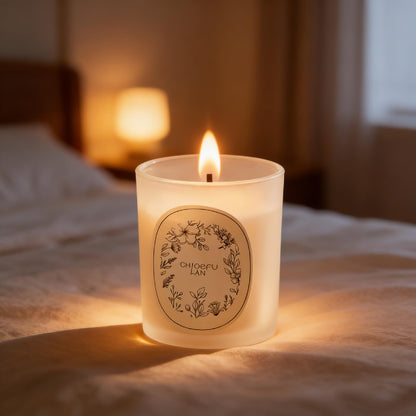 Scented Candle, Round Frosted Atmosphere, Suitable for Home 3-in-1 Set (White Tea Orchid/Cold Water/Earl Grey Tea with Cucumber)