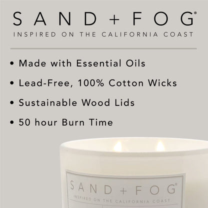 Sand + Fog Scented Candles - Pumpkin Spice - Additional Scents and Sizes - 3 Wicks 100% Cotton Lead-Free - Luxury Air Freshening Jar Candles - Perfect Home Decor - 21 oz