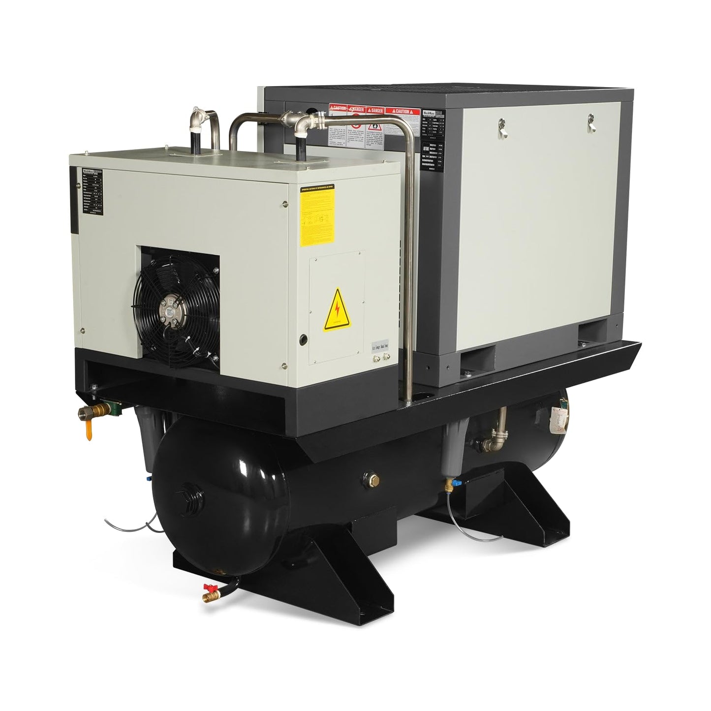 MechMaxx 10HP Combined Rotary Screw Air Compressor with Dryer & 66-Gal ASME Tank | 32 CFM, 116 PSI, 460V 3-Phase – Industrial Grade, ML1046