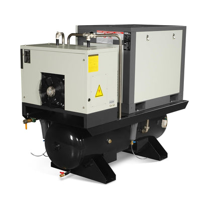 MechMaxx 10HP Combined Rotary Screw Air Compressor with Dryer & 66-Gal ASME Tank | 32 CFM, 116 PSI, 460V 3-Phase – Industrial Grade, ML1046