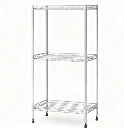 3-Tier Wire Shelving Unit - Heavy-Duty Steel Storage Shelves | 1000 lbs Capacity, Adjustable for Kitchen & Garage