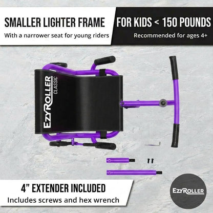 EzyRoller Classic with LED Wheels Ride On Toy for Kids, Ages 3-12, Up to 154 lbs - Purple