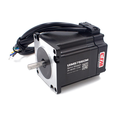 NEMA 23 Integrated Servo Stepper Motor with Built-in Encoder,Closed-Loop Servo Motion Controller and Driver,CAN Bus Interface,2000RPM,Max1.26Nm,3.5A,24-48VDC(UIM5756CM)