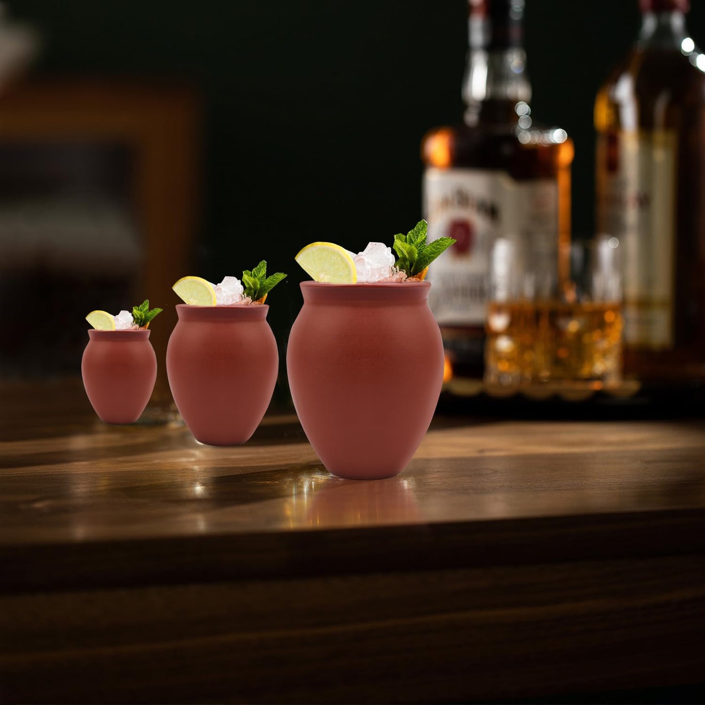 BUWUSMU 12 Pcs 2 oz Mini Cantaritos De Barro Shooters, Pottery Mini Patron Tequila Bottles Jarritos De Barro Mexicanos Taco Tuesday Cocktail Cups, Cute Shot Glasses for Tequila Margaritas Mojitos