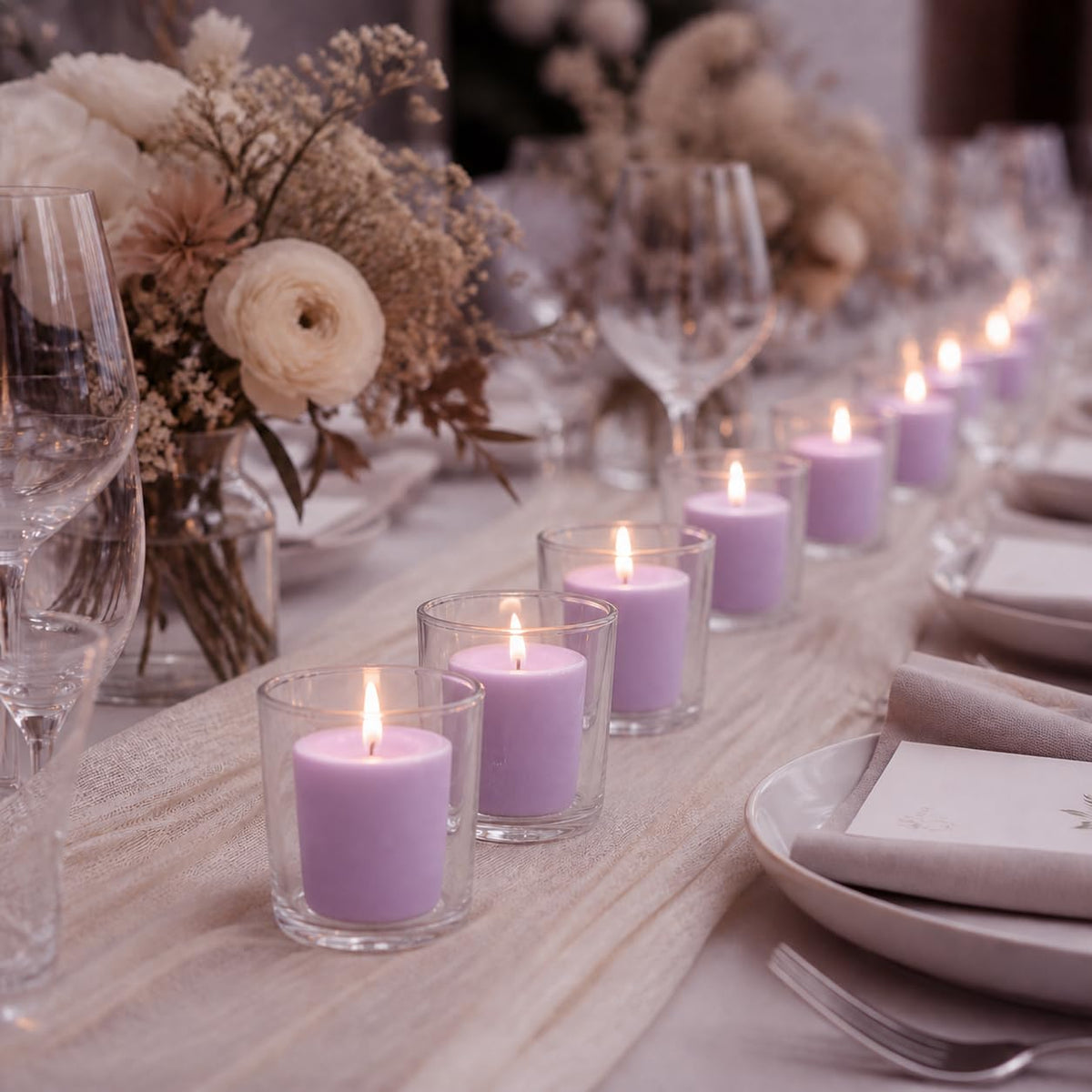 yummi Case of 54 15hr Lavender Votive Candles