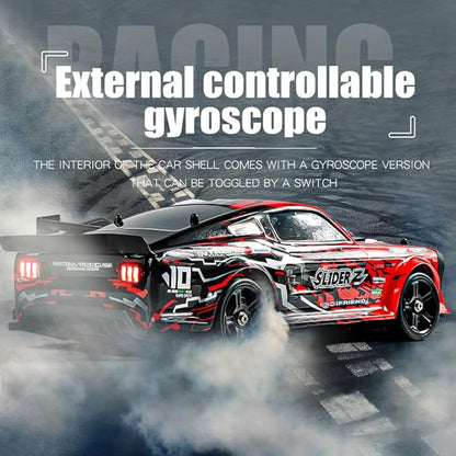 RC Drift Car with Gyro 1/14 Hobby RC Car Off Road Fast Remote Control Truck Drifting 4WD High Speed 40 KM/H with 390 Motor Gyroscope Proportional Control Metal Chassis Ball Bearing