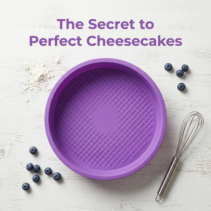 KOOTIPS Baking Silicone 10-Inch Round Cake Pan Baking Mold, BPA Free, Non-Stick European-Grade Silicone, 2.16-Inches Deep