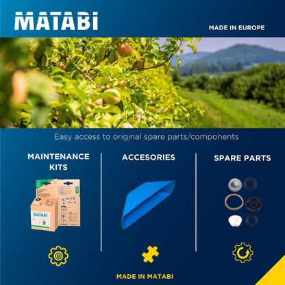 Matabi - Evolution 16 Backpack Sprayer - 4 Gal Capacity - Stainless Steel Handle - Versatile Nozzles - Professional Use - Pressure Regulator - Ideal for Over 400m² - Weed Sprayer