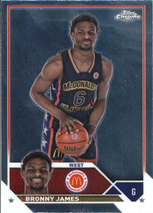 2023 Topps Chrome McDonald's All-American #68 Bronny James WEST Basketball Card - Sportscard Superstore