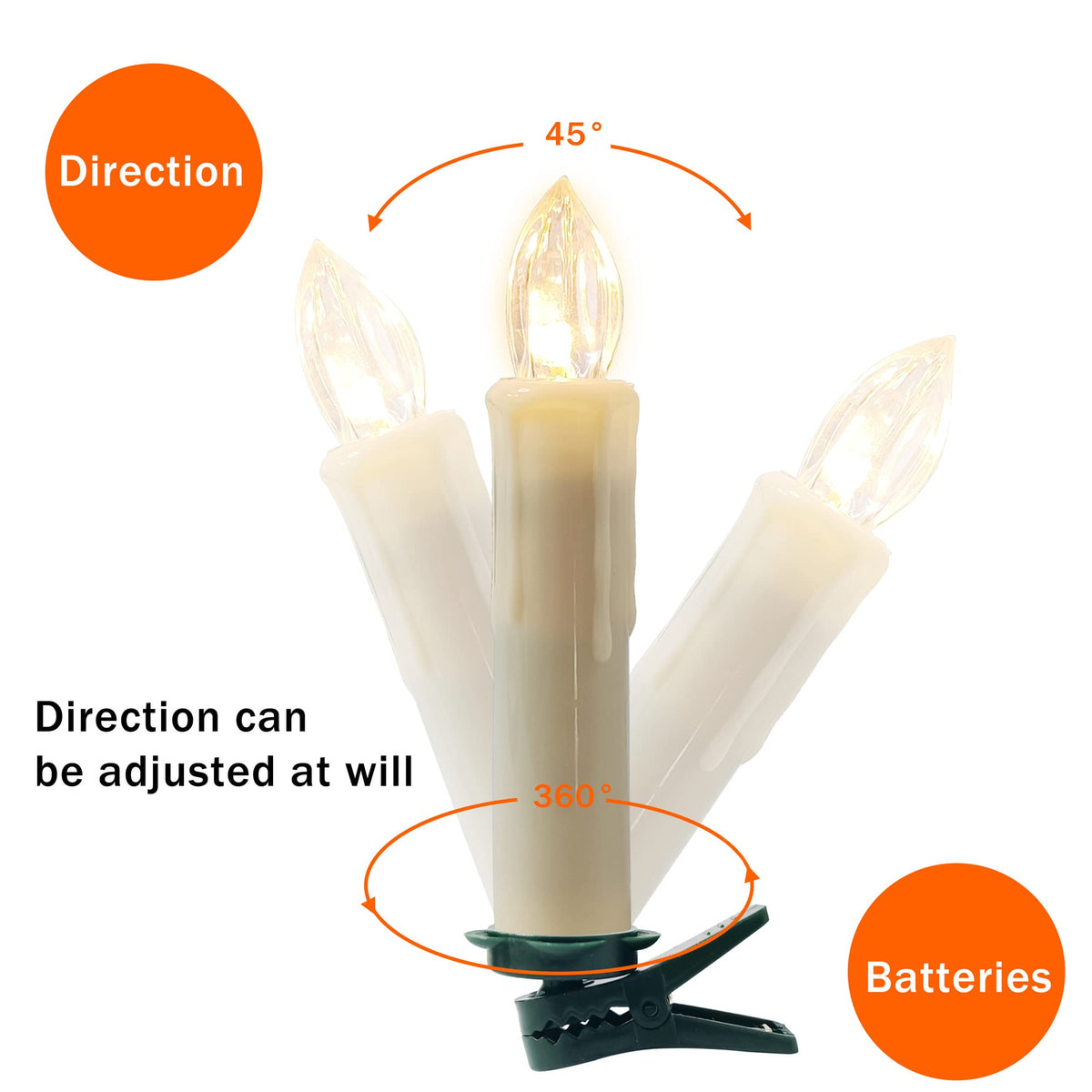 Gedengni Flameless LED Taper Candles with Clips, 4” Battery Operated Window Candles with Remote Timer Mini LED Chandelier Candlesticks for Home Decor Wedding Church Party & Tree Lighting,6 Pack,Beige