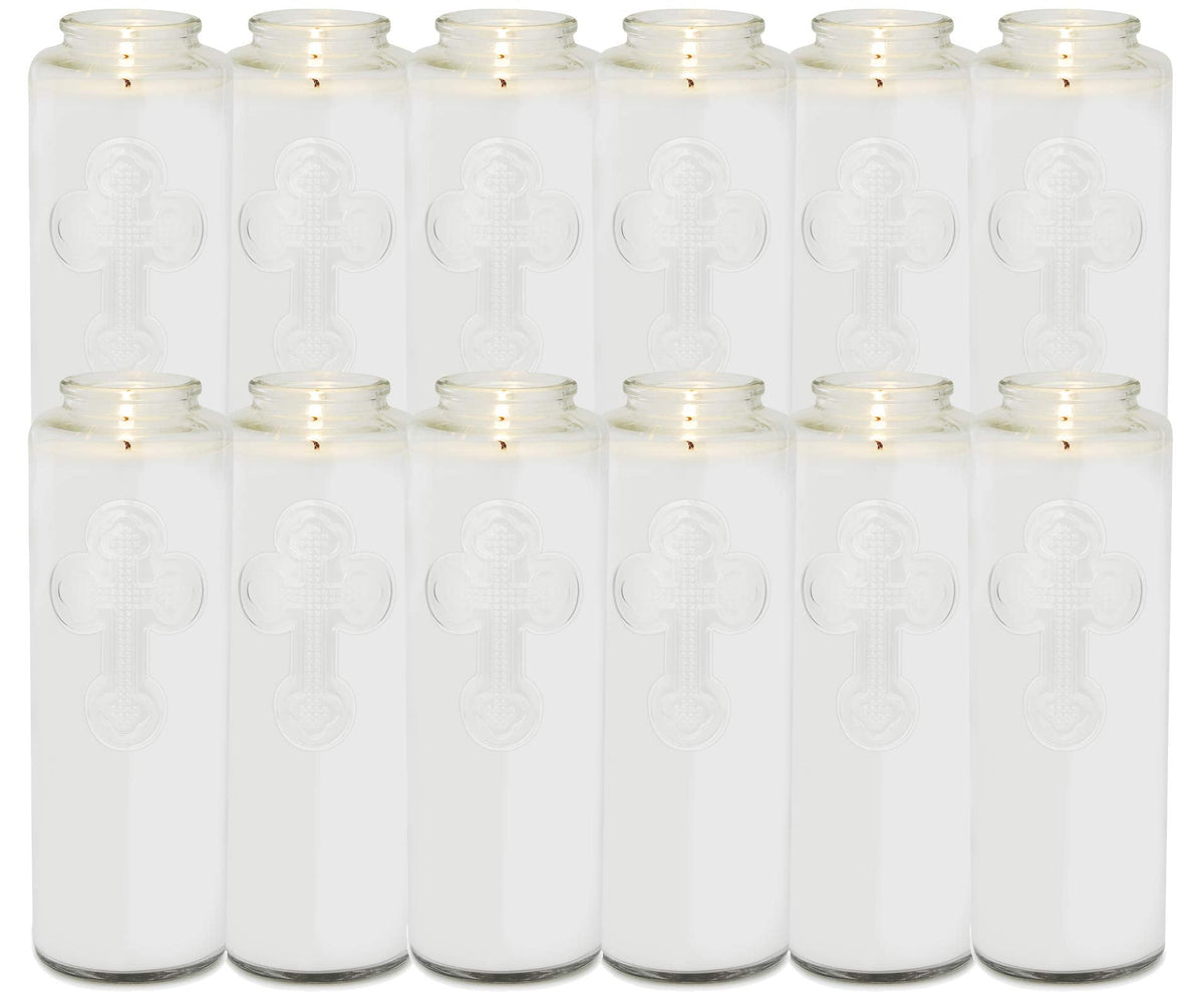 Root Candles Prayer Candles Clear Glass Devotional 7-Day Prayer Candle, 12-Count, Meditation
