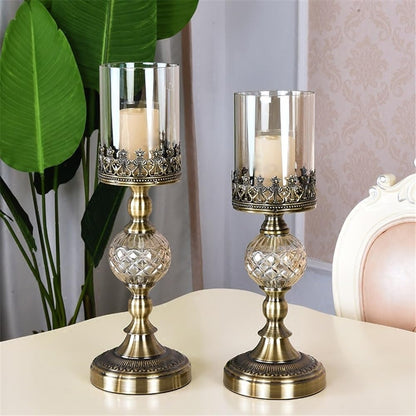 Candle Holders Luxury Table Decoration Metal Candle Holder for Home, Wedding, Event and Party Festival Decorative Candlestick(Small)