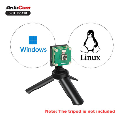 Arducam USB 3.0 Camera, 120fps High-Speed USB Camera Module, IMX586 48MP High-Resolution Webcam with 78°(D) Motorized Focus Lens and Metal Case, Compatible with Windows and Linux OS