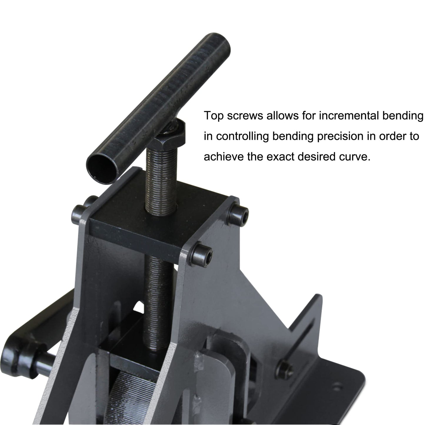 KAKA INDUSTRIAL Tube Roller, Manual Square and Rectangular Tube Bender for 1-1/2"x 14 Gauge Square Tubes, Mild Steel/Copper/Aluminum Bending, Multi - Pass Operation for Curves and Circles TR - 40