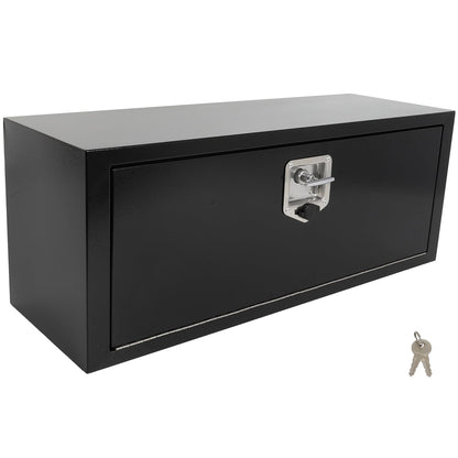 SCITOO 36" Iron Truck Bed Tool Box,Heavy Duty Crossover Storage for Most Full Size Pickups,Lockable Weatherproof Chest,Fits 36"WX14"DX14"H Truck Beds,Easy Access to Load and Unload