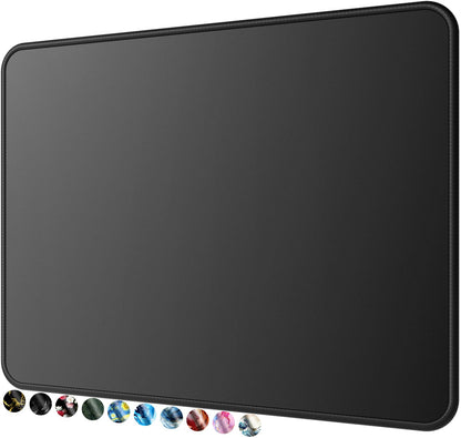 MROCO Mouse Pad [30% Larger] with Anti-fray Stitching, Premium-Textured & Waterproof Computer Mousepad with Non-Slip Rubber Base, Gaming Mouse Mat for Laptop, Office & Home, 8.5 x 11 inch, Black