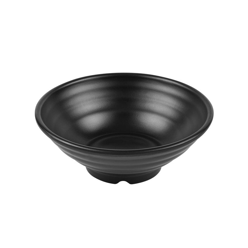Restaurantware Voga 27 Ounce Soup Bowls 2 Large Pho Bowls - Faux Stone Serve Noodles Salads Or Pastas Black Melamine Ramen Bowls Shatterproof Dishwashable Asian Style Bowls