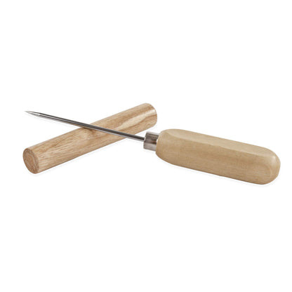 True Spike Stainless Steel Ice Pick Tool with Cover and Wood Handle for Cocktails, Restaurant, Bars, Camping, Bartender Home Bar Accessories, 8.5"