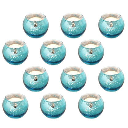 Garneck 12pcs Decorative Glass Candle Holders Hollow Votive Candle Cups for Home Centerpiece and Party Table Décor
