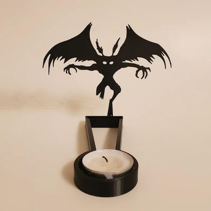 2024 New Tealight Shadow Caster, Halloween Tea Light Holder, Witch Halloween Tealight Shadow Caster, Demon Halloween Tealight Shadow Caster for Home Party Scary Candle Stands Table Decor
