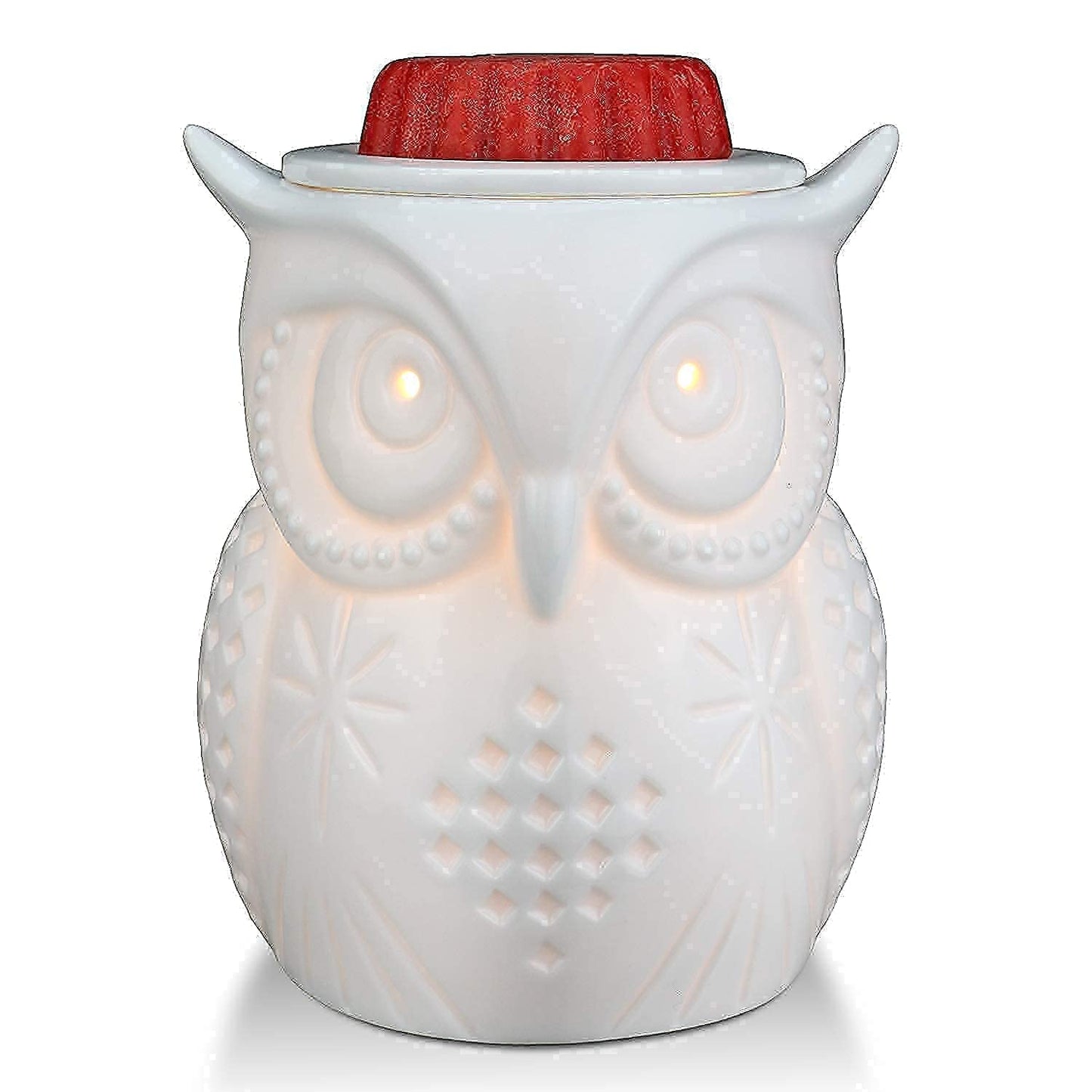 STAR MOON Owl Wax Melt Warmer for Home Décor, Wax Warmer for Wax Melt, Scentsy Wax Warmer, 3D, No Flame, Removable Dish, with One More Bulb (The Owl of Athena)