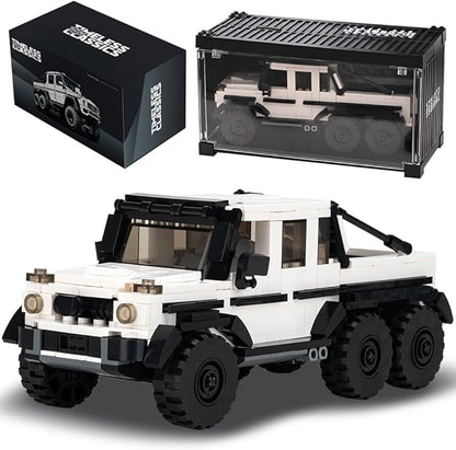 PB8811 1:32 G-630 Off-Road Vehicles Buliding Blocks Set 581 Pieces MOC Racing Car Kit with Display Container Clamping Blocks Car Gift for Adults
