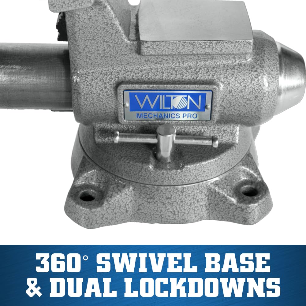 Wilton Mechanics Pro Bench Vise, 4-1/2" Jaw Width, 4" Jaw Opening, 3-1/2" Throat (Model 845M)