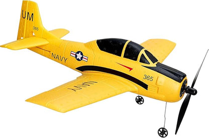 VEVOR RC Plane 2.4GHZ 4 Channel RC Airplane with 6-Axis Gyro Stabilizer&amp2 Batteries Ready to Fly T28 Trainer Aircraft Plane Toy RC Glider for Adults Kids Beginners Boys Birthday/Xmas Child Gift