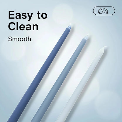 LSXHASGLD 12 Inch Taper Candles, Set of 4, Unscented Smokeless Long Tapered Candle for Wedding Home Decor Christmas (Blue Series, 12in)