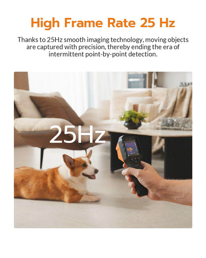 AccuMEMS GT14S Thermal Imaging Camera with Thermometer Mode, Ultra-Light 240g, -4°F~1022°F Range, 14H Runtime, Live Tracking with Edge-Enhanced Display, Infrared Camera for HVAC/Electrical Inspection