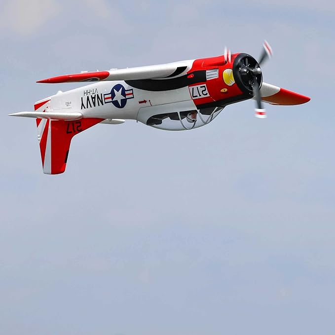 E-flite RC Airplane T-28 Trojan 1.2m BNF Basic Transmitter Battery and Charger Not Included with Smart EFL18350