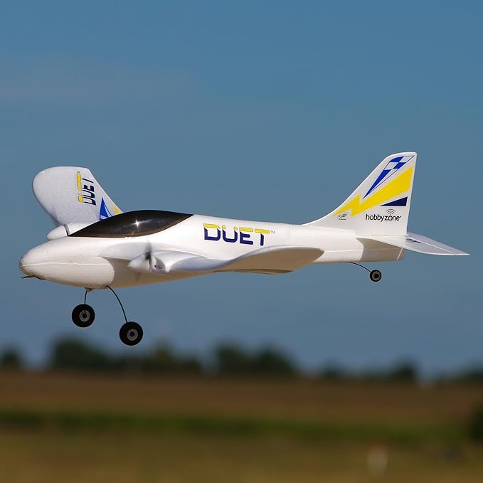 HobbyZone RC Airplane Duet S 2 RTF Everything Needed to Fly is Included with Safe HBZ05300