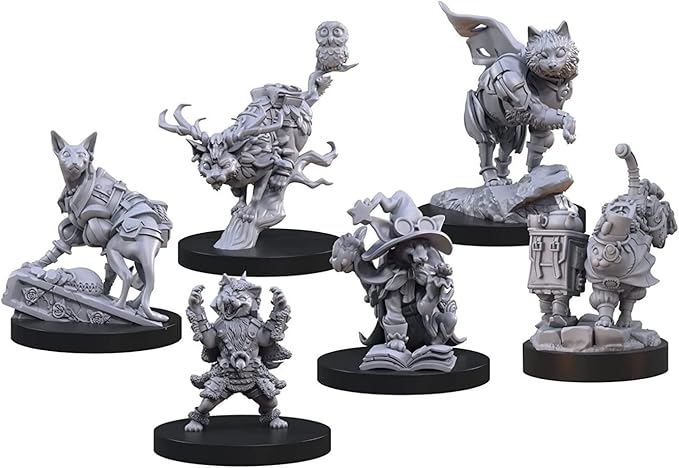 Steamforged Games Animal Adventures Faraway Sea Sourcebook with 10 Battle Maps Bundle with Miniatures: Raiders of the Lost Coast Time in a Bottle Animals Cats and Dogs of the Faraway Sea (6 Items)