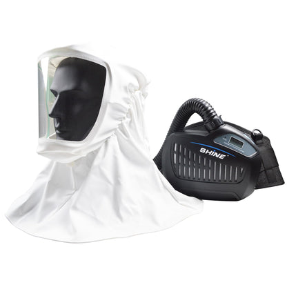 SHINE Air Purifying Respirator,Approved 3 Levels Airflow Control, High-efficiency Li-ion Battery PAPR Kit (P-SH200) (Full Hood)