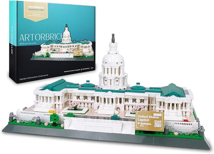 Architectural United States Capitol Building Collection Building Set Model Kit and Gift for Adults (1074 Pieces)