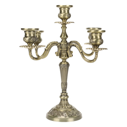 5 Arms Candelabra Scratch Resistant Rustproof Vintage Tall Candelabra for Weddings Parties