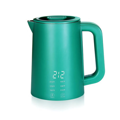 650ml Small Electric Kettle with 6 Temperature Control,800W Dual Voltage 110-240V Fast Heat Hot Water Boiler,304 Stainless Steel Portable Travel Electric Kettle Small,12H Keep Warm (Green)