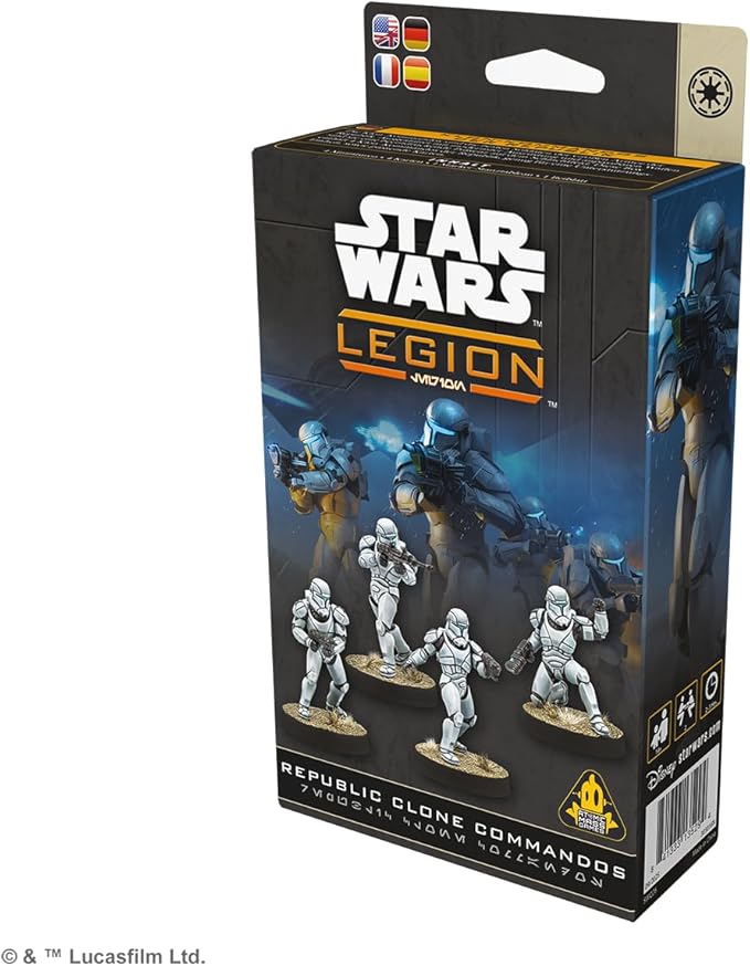 Asmodee Star Wars: Legion Republic Clone Commandos - Elite Galactic Republic Unit Tabletop Miniatures Game Strategy Game for Kids and Adults Ages 14+ 2 Players 90 Min Playtime