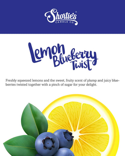 Shortie's Candle Company Lemon Blueberry Twist Premium Wax Melts 4 Pack - 12 Oz., Strong & Long Lasting, Non-Toxic - Made with Essential & Natural Oils - Formula 117